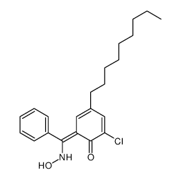 2-chloro-6-[(hydroxyamino)-phenylmethylidene]-4-nonylcyclohexa-2,4-dien-1-one结构式