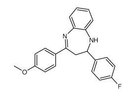 2-(4-fluorophenyl)-4-(4-methoxyphenyl)-2,3-dihydro-1H-1,5-benzodiazepine结构式