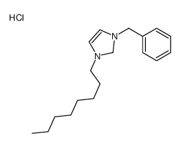 3-benzyl-1-octyl-1,2-dihydroimidazol-1-ium,chloride结构式