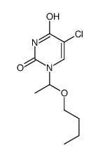 1-(1-butoxyethyl)-5-chloropyrimidine-2,4-dione结构式