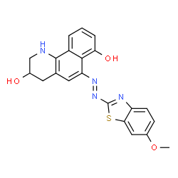 1,2,3,4-Tetrahydro-6-[(6-methoxybenzothiazol-2-yl)azo]benzo[h]quinoline-3,7-diol结构式