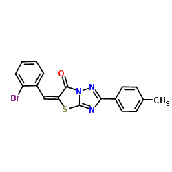 (5E)-5-(2-Bromobenzylidene)-2-(4-methylphenyl)[1,3]thiazolo[3,2-b][1,2,4]triazol-6(5H)-one Structure