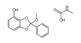 2-methoxy-2-phenyl-1,3-benzodioxol-4-ol,methylcarbamic acid Structure