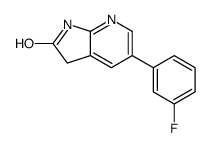 5-(3-fluorophenyl)-1H-pyrrolo[2,3-b]pyridin-2(3H)-one Structure