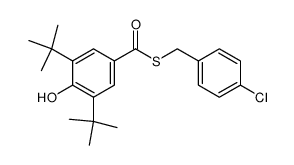 (p-Chlorbenzyl)-3,5-di-tert.-butyl-4-hydroxythiolobenzoat结构式