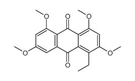 1-ethyl-2,4,5,7-tetramethoxyanthracene-9,10-dione结构式