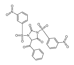 5-benzoyl-1,3-bis[(3-nitrophenyl)sulfonyl]imidazolidine-2,4-dione Structure