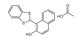 acetic acid,1-(1,3-benzodithiol-2-yl)naphthalen-2-ol结构式