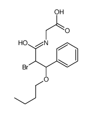 2-[(2-bromo-3-butoxy-3-phenylpropanoyl)amino]acetic acid结构式