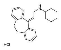 N-[2-(5,6-dihydrodibenzo[1,2-a:1',2'-e][7]annulen-11-ylidene)ethyl]cyclohexanamine,hydrochloride结构式