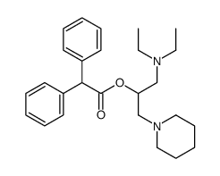 [1-(diethylamino)-3-piperidin-1-ylpropan-2-yl] 2,2-diphenylacetate Structure
