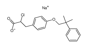 sodium 2-chloro-3-<4-(2-methyl-2-phenylpropyloxy)phenyl>propionate Structure