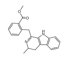 2-(3-methyl-4,9-dihydro-3H-β-carbolin-1-ylmethyl)-benzoic acid methyl ester Structure