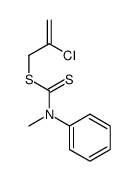 2-chloroprop-2-enyl N-methyl-N-phenylcarbamodithioate结构式