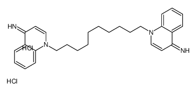1-[10-(4-aminoquinolin-1-ium-1-yl)decyl]quinolin-1-ium-4-amine,dichloride结构式