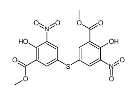 6,6'-dihydroxy-5,5'-dinitro-3,3'-sulfanediyl-di-benzoic acid dimethyl ester Structure