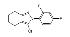 3-chloro-2-(2,4-difluorophenyl)-4,5,6,7-tetrahydroindazole结构式