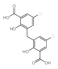 Benzoic acid,3,3'-methylenebis[5-chloro-2-hydroxy- Structure