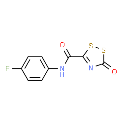 3H-1,2,4-Dithiazole-5-carboxamide,N-(4-fluorophenyl)-3-oxo-(9CI) structure
