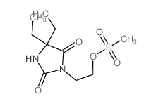 2,4-Imidazolidinedione,5,5-diethyl-3-[2-[(methylsulfonyl)oxy]ethyl]- Structure