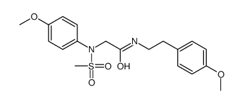 2-(4-methoxy-N-methylsulfonylanilino)-N-[2-(4-methoxyphenyl)ethyl]acetamide结构式