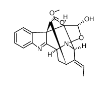 (5S)-4,5-Epoxy-5-hydroxy-6α,21-cyclo-4,5-secoakuammilan-17-oic acid methyl ester结构式