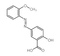 Benzoic acid,2-hydroxy-5-[2-(2-methoxyphenyl)diazenyl]- Structure