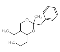 1,3-Dioxane,5-ethyl-2-methyl-2-(phenylmethyl)-4-propyl-结构式