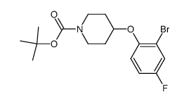 tert-butyl 4-(2-bromo-4-fluorophenoxy)piperidine-1-carboxylate Structure