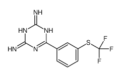 6-[3-(trifluoromethylsulfanyl)phenyl]-1,3,5-triazine-2,4-diamine结构式