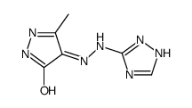 5-methyl-4-[2-(1H-1,2,4-triazol-5-yl)hydrazinyl]pyrazol-3-one结构式