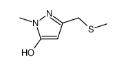 1H-Pyrazol-5-ol,1-methyl-3-[(methylthio)methyl]- Structure