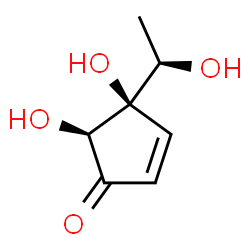 2-Cyclopenten-1-one, 4,5-dihydroxy-4-[(1R)-1-hydroxyethyl]-, (4R,5S)-rel- (9CI) structure
