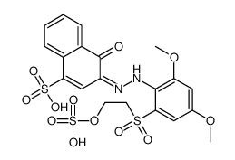 3-[[2,4-dimethoxy-6-[[2-(sulphooxy)ethyl]sulphonyl]phenyl]azo]-4-hydroxynaphthalene-1-sulphonic acid Structure