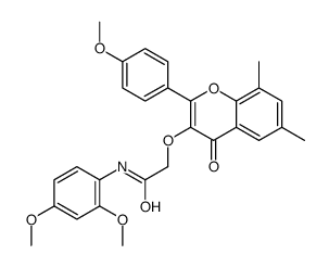 N-(2,4-dimethoxyphenyl)-2-[2-(4-methoxyphenyl)-6,8-dimethyl-4-oxochromen-3-yl]oxyacetamide结构式
