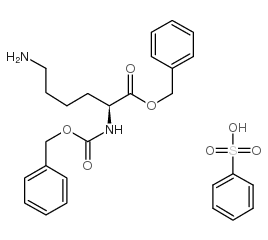 Z-L-lysine benzyl esterBenzenesulfonate structure