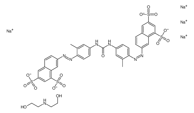 7,7'-[carbonylbis[imino(2-methyl-p-phenylene)azo]]bis(naphthalene-1,3-disulphonic) acid, sodium salt, compound with 2,2'-iminodiethanol structure