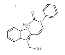 Benzoxazolium,2-[2-(acetylphenylamino)ethenyl]-3-ethyl-, iodide (1:1) Structure