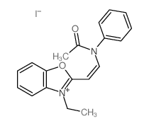 Benzoxazolium,2-[2-(acetylphenylamino)ethenyl]-3-ethyl-, iodide (1:1) structure