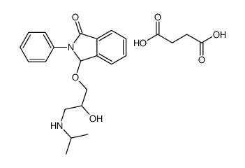 (R*,S*)-()-2,3-dihydro-3-[2-hydroxy-3-(isopropylamino)propoxy]-2-phenyl-1H-isoindol-1-one fumarate结构式