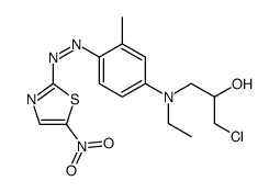 1-chloro-3-[ethyl[3-methyl-4-[(5-nitrothiazol-2-yl)azo]phenyl]amino]propan-2-ol structure