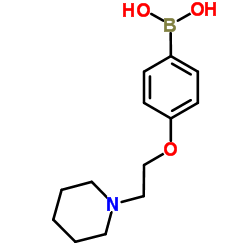 {4-[2-(1-Piperidinyl)ethoxy]phenyl}boronic acid结构式