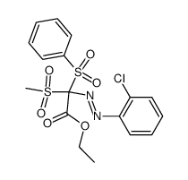 ethyl 2-((2-chlorophenyl)diazenyl)-2-(methylsulfonyl)-2-(phenylsulfonyl)acetate结构式