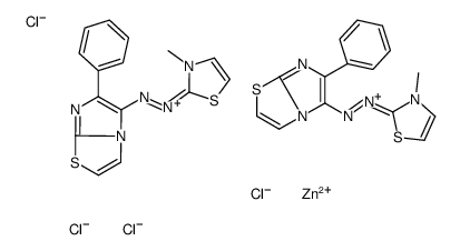 (Z)-N-[(Z)-(3-methyl-1,3-thiazol-2-ylidene)amino]-6-phenylimidazo[2,1-b][1,3]thiazol-4-ium-5-imine,tetrachlorozinc(2-) Structure