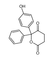 6-(4-hydroxyphenyl)-6-phenyldihydro-2H-pyran-2,5(6H)-dione结构式