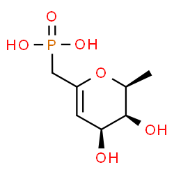 L-arabino-Hept-5-enitol, 2,6-anhydro-1,5,7-trideoxy-7-phosphono- (9CI)结构式