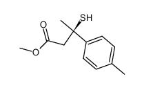 (3R)-3-mercapto-3-(4-methylphenyl) butyric acid methyl ester结构式