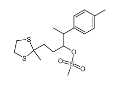 1-(2-methyl-1,3-dithiolan-2-yl)-4-(p-tolyl)pentan-3-yl methanesulfonate Structure