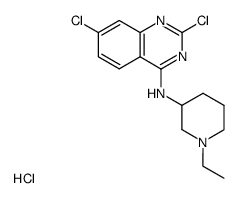 2,7-dichloro-N-(1-ethylpiperidin-3-yl)quinazolin-4-amine hydrochloride Structure