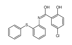 5-chloro-2-hydroxy-N-(2-phenylsulfanylphenyl)benzamide结构式